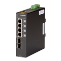 Gigabit Ethernet (1000-Mbps) PoE++ Industrial Network Switch - (4) 10/100/1000-Mbps Copper RJ-45, (2) 100/1000-Mbps SFP, Extreme Temperature